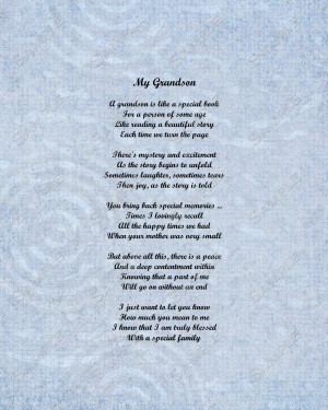 Love My Grandson Poems Grandson poem love poem 8 x 10