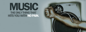 music no pain quotes fb cover Music Quotes Facebook Covers
