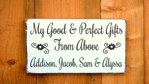 Parents Gift For Mom Dad Personalized Wood Sign Grandchildren ...