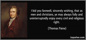 bid you farewell, sincerely wishing, that as men and christians, ye ...
