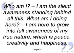 Who am I? – I am the silent awareness