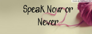 Speak Now or Never Profile Facebook Covers