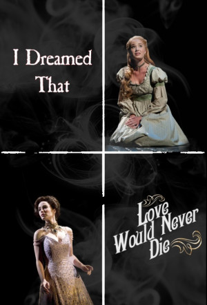 Clever. Sierra Boggess as Fantine and Christine Daaé.