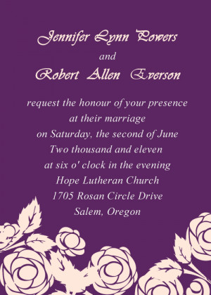 All Wedding Invitations :: Gorgeous Purple And White Flower Wedding ...
