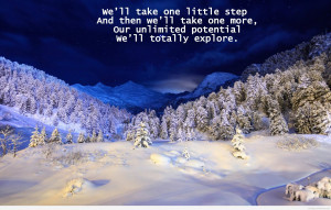 Happy new year quote on winter background Happy new year quote on ...