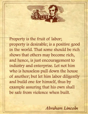 Quote from Abraham Lincoln: