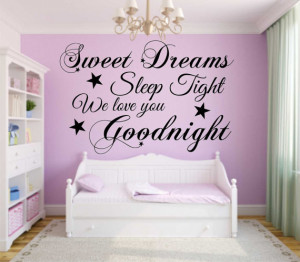 Wall Art Sticker Quote - Sweet dreams goodnight