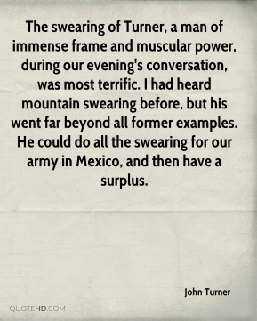 John Turner - The swearing of Turner, a man of immense frame and ...