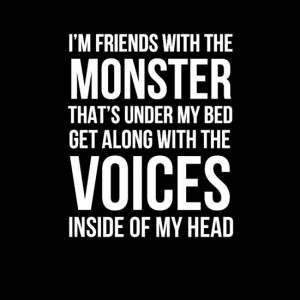 friends with the monster that' sunder my bed. Get along with the ...