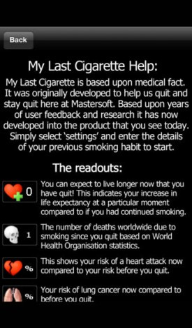 Ingrandisci la schermata di La mia ultima sigaretta - Smetti di fumare ...