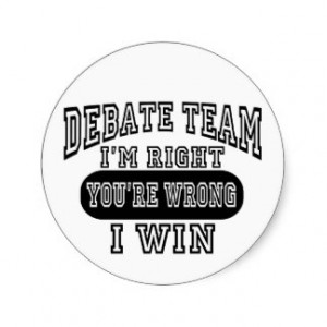 Debate Team Classic Round Sticker