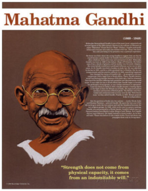 Heroes of the 20th Century - Mahatma Gandhi Art Print