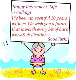 Retirement wishes for co-worker