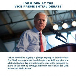 Joe Biden at the vice presidential debate