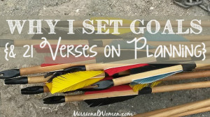 Why I Set Goals {& 21 Verses on Planning}