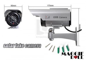 2X Solar Power Fake Outdoor Dummy Security CCTV Surveillance Camera ...
