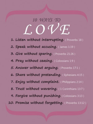 10 WAYS TO LOVE ～ ♥ Proverbs18; James1:19; Proverbs 21:26 ...