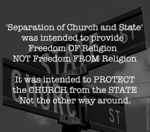 Separation of church & state and the term 