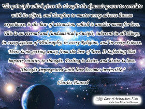 Free Law of Attraction Wallpaper with Quote by Charles Haanel