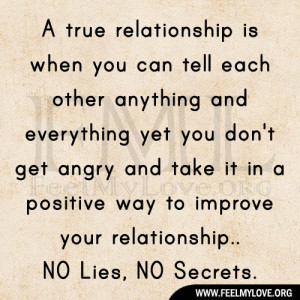 true relationship is when you can tell each other