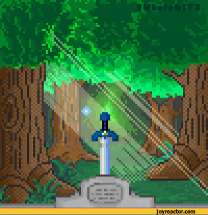 legend of zelda :: pixel art :: sword :: games