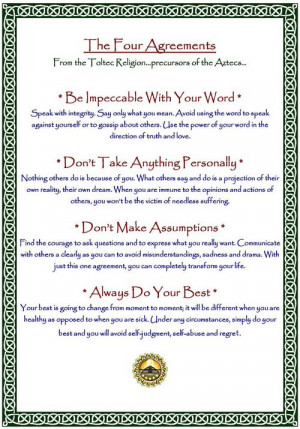 ... Quotes, Book, Inner Peace, The Four Agreements, 10 Years, Miguel Ruiz