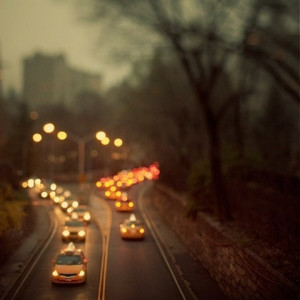 city, lights, new york, street, taxi