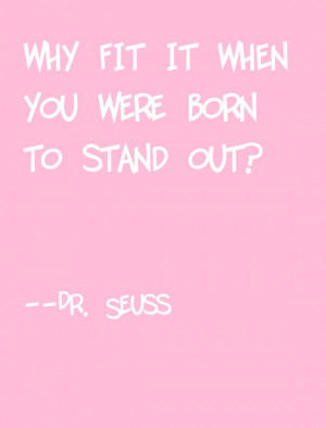 Dr Seuss Quote Print Pink