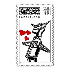 Send it With Love from the Tin Man - Wizard of Oz Postage Stamp