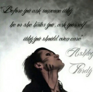 Black Veil Brides... Ashley Purdy Quote