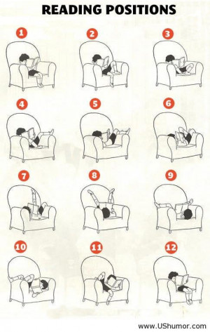 About funny reading positions US Humor - Funny pictures, Quotes, Pi...
