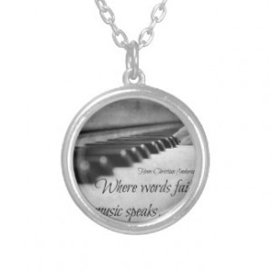 Music Quote Piano Keys Custom Jewelry