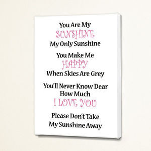 You-Are-My-Sunshine-Wall-Quote-Sign-Saying-Box-Canvas-Fabric-6-Font ...