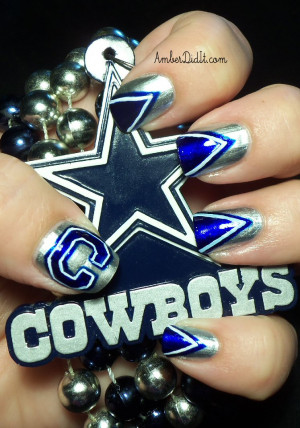 NFL Nail Art Series #2 ~ Dallas Cowboys Nails