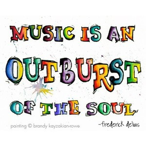 ... print- Watercolor Painting of Frederick Delius Quote - 8.5x11 or 8x10