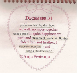 Calendar of Altered Quotes by Notanja