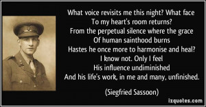 ... heal? I know not. Only I feel His influence undiminished And his life