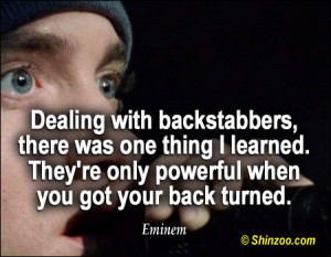 Dealing With Backstabbers...