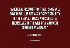 quote Algernon Sydney a general presumption that icings will govern