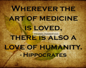 Hippocrates Quote About Medicine - Wall Art Poster Print - Digital ...