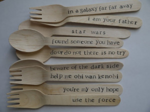 Star Wars wooden forks & spoons.