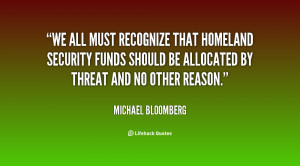... security funds should be allocated by threat and no other reason