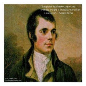 Robert Burns & Famous Suspicion Quote Poster Print