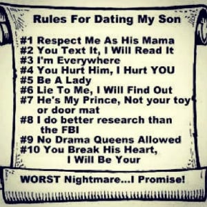 Dating my son rules