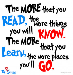 Dr Seuss Quote Reading Books
