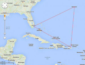 Bermuda Triangle Map Scale