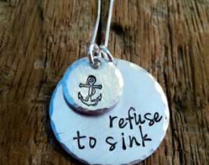 to sink, anchor jewelry, nautical necklace, inspirational, encouraging ...