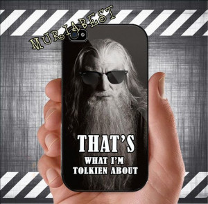 The Hobbit Gandalf Funny Quotes for iphone 4 case by MuriaBest, $14.75