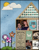 Home is Where The Heart Is Printable Scrapbook page by Suzanne Carillo