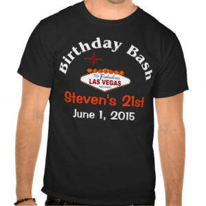 Las Vegas 21st Birthday Male T-Shirt